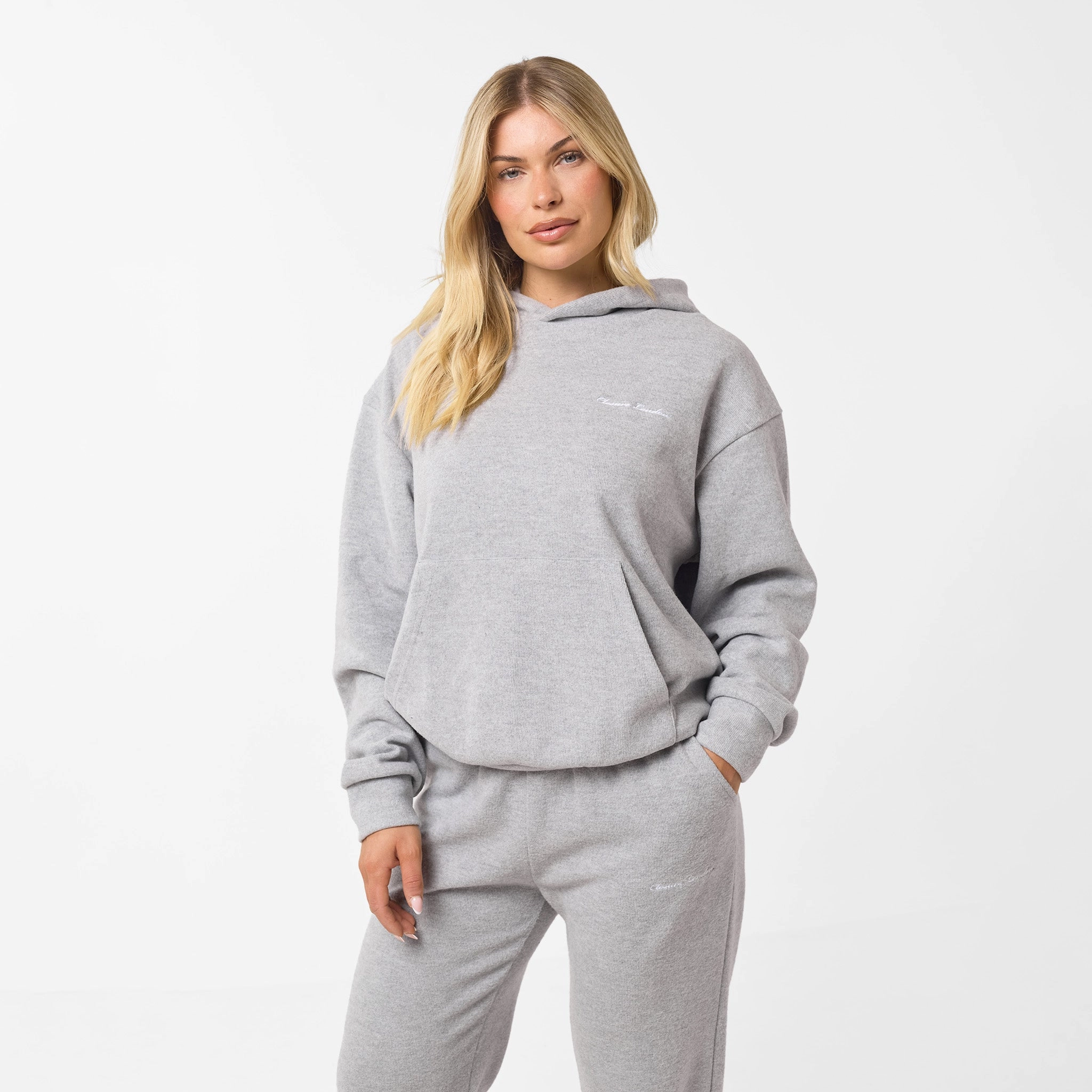 Soft Knit Tracksuit I Grey Marl