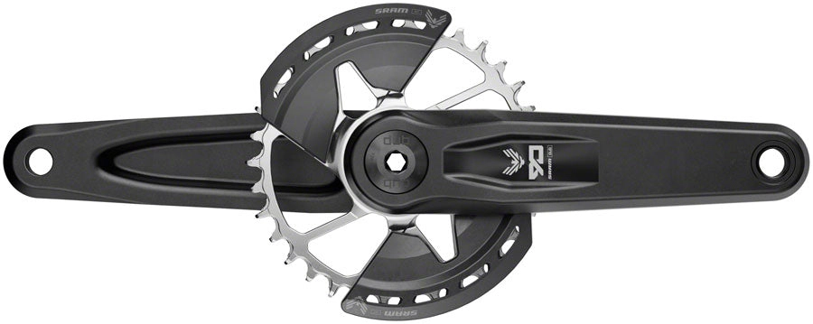 SRAM Eagle 90 T-Type Wide Crankset - 165mm 12-Speed 32t Chainring Direct Mount 2-Guards DUB Spindle Interface BLK/Silver