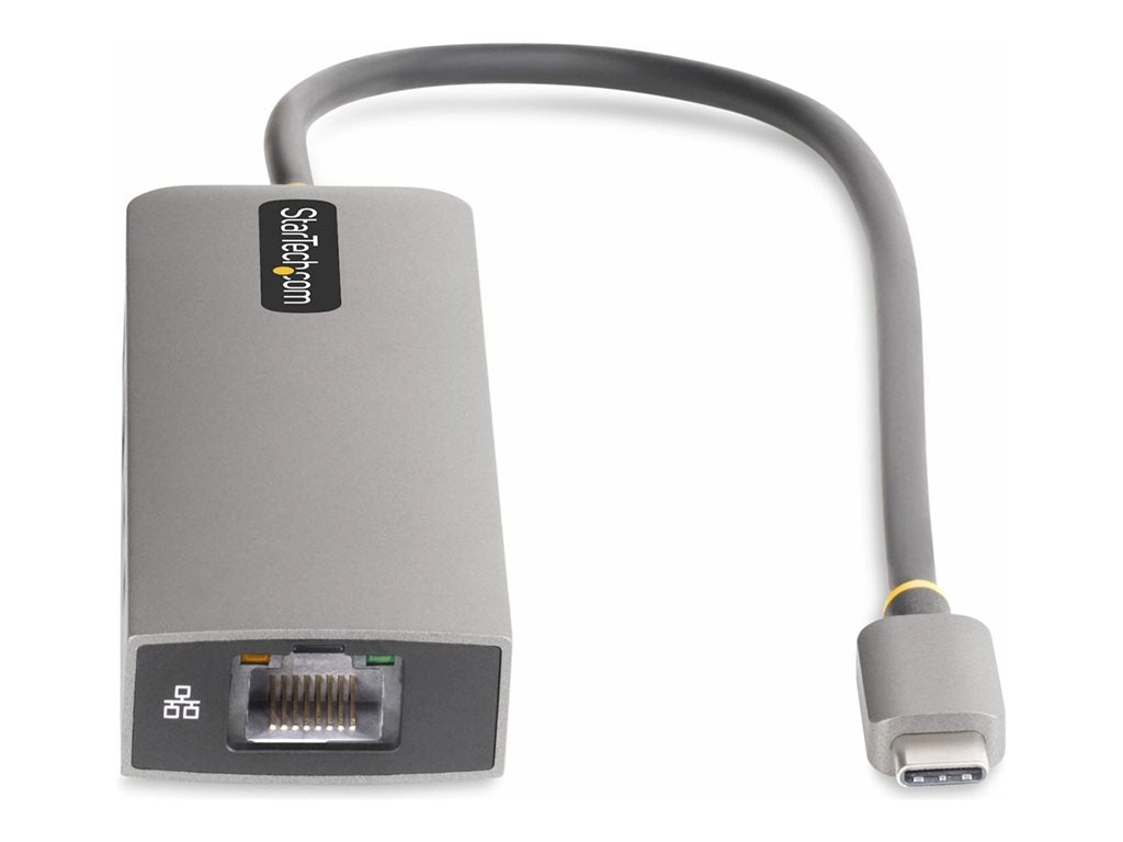 StarTech.com 3-Port USB-C Hub with 2.5 Gigabit Ethernet and 100W Power Delivery Passthrough Laptop Charging, USB-C to 2x USB-A/1x 10G2A1C25EPD-USB-HUB