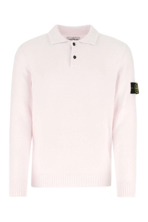 Stone Island Logo Patch Long Sleeved Polo Jumper