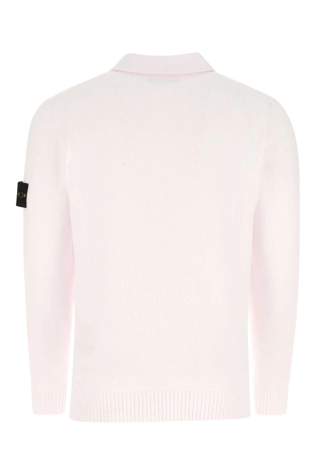 Stone Island Logo Patch Long Sleeved Polo Jumper