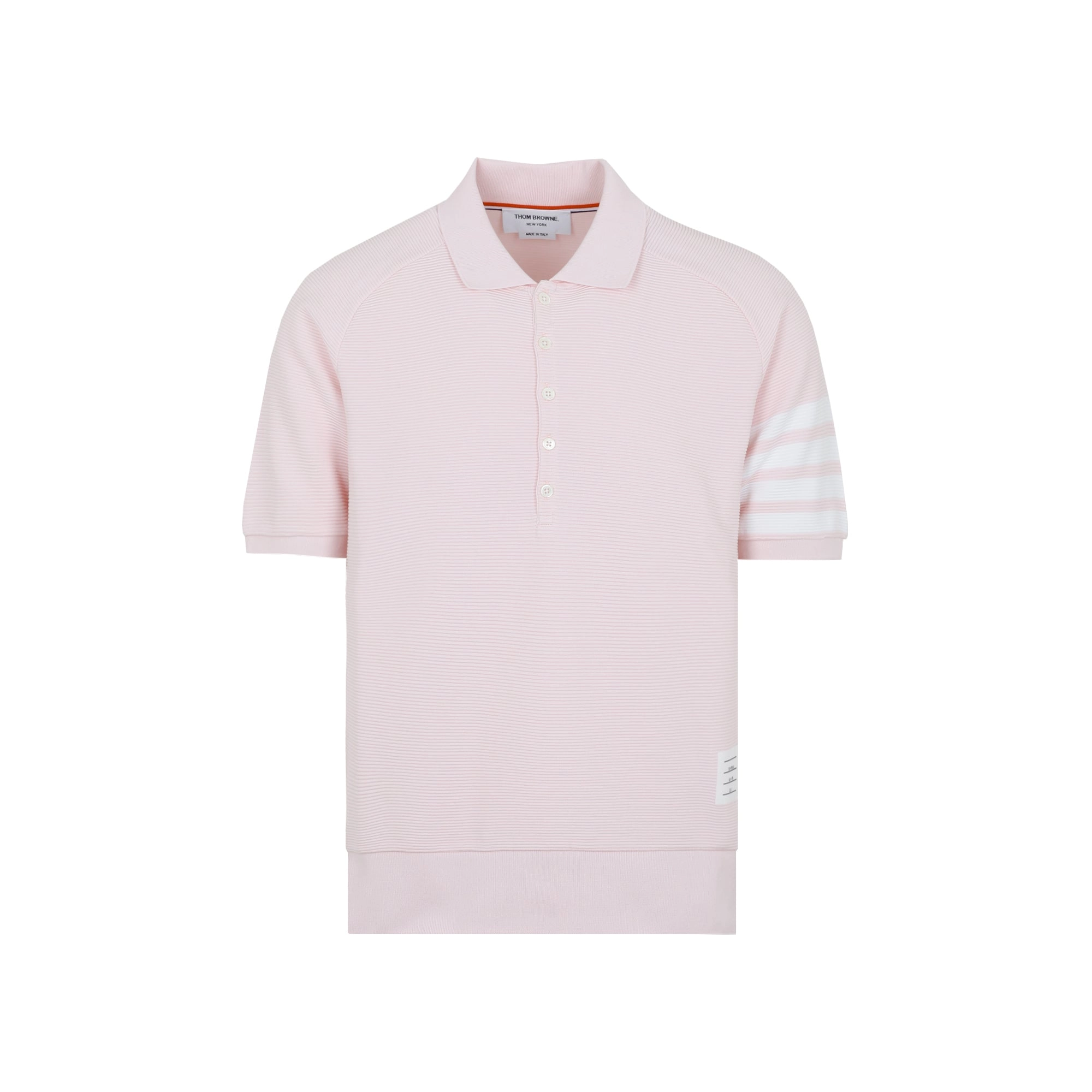 Thom Browne Logo Patch Knitted Polo Shirt