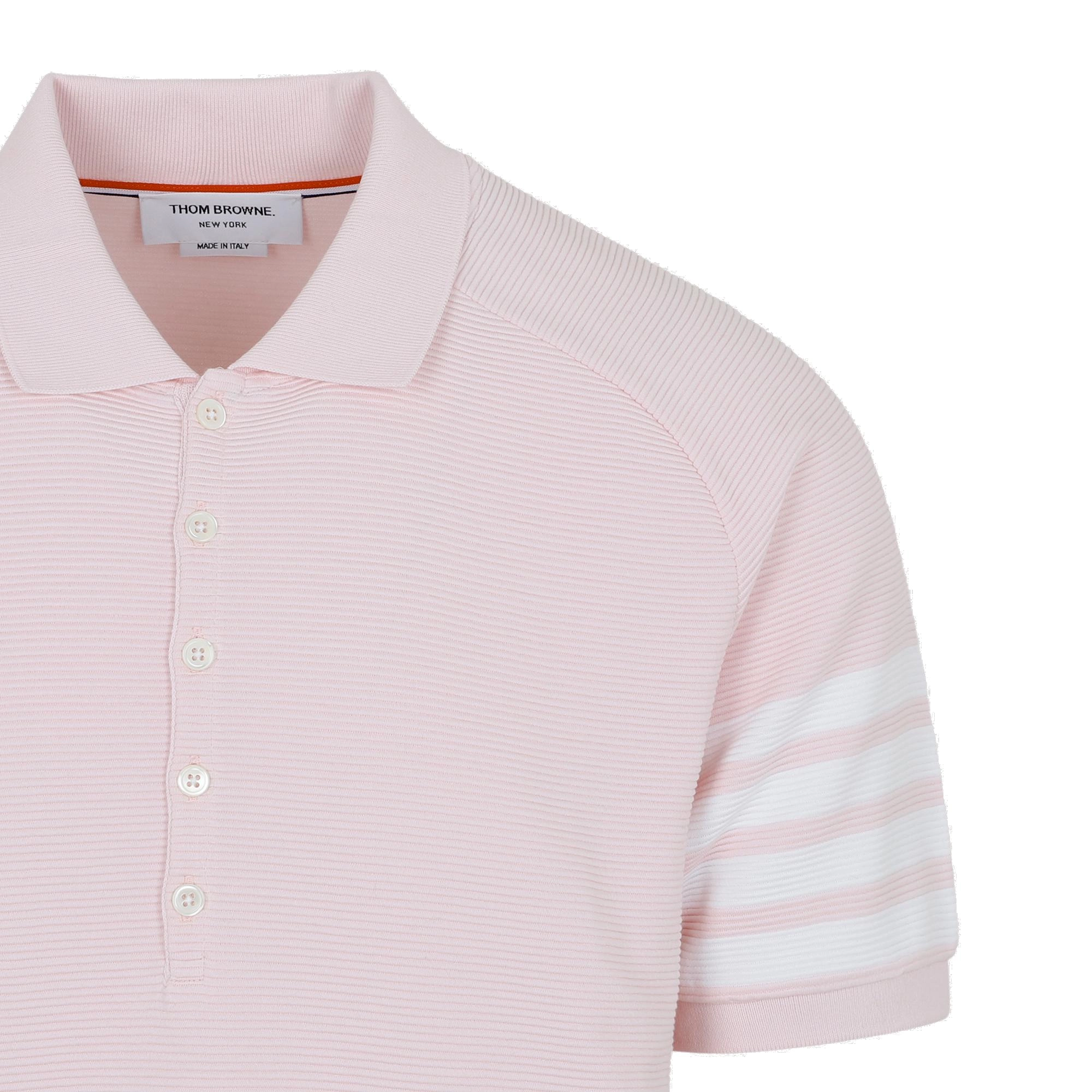 Thom Browne Logo Patch Knitted Polo Shirt