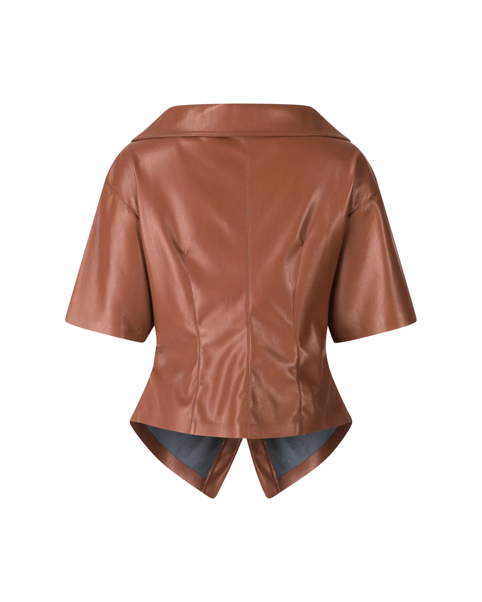 Thora Vegan Leather Twist Top