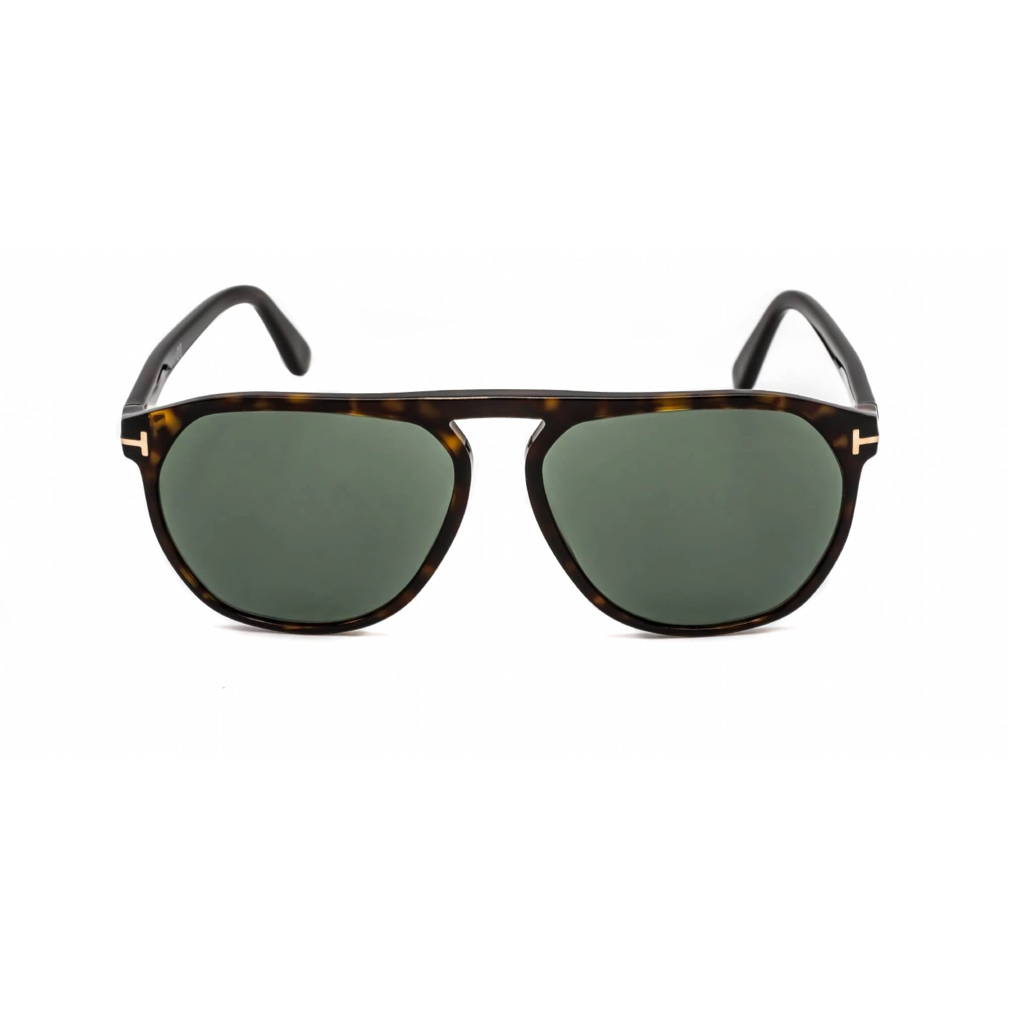 Tom Ford Women's Sunglasses - Dark Havana Plastic Pilot Frame Green Lens | FT0835 52N