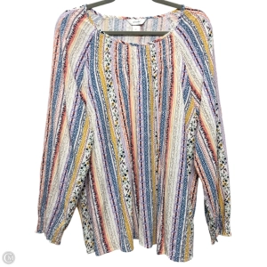 Top Long Sleeve By Cj Banks In Multi-colored, Size: 2x