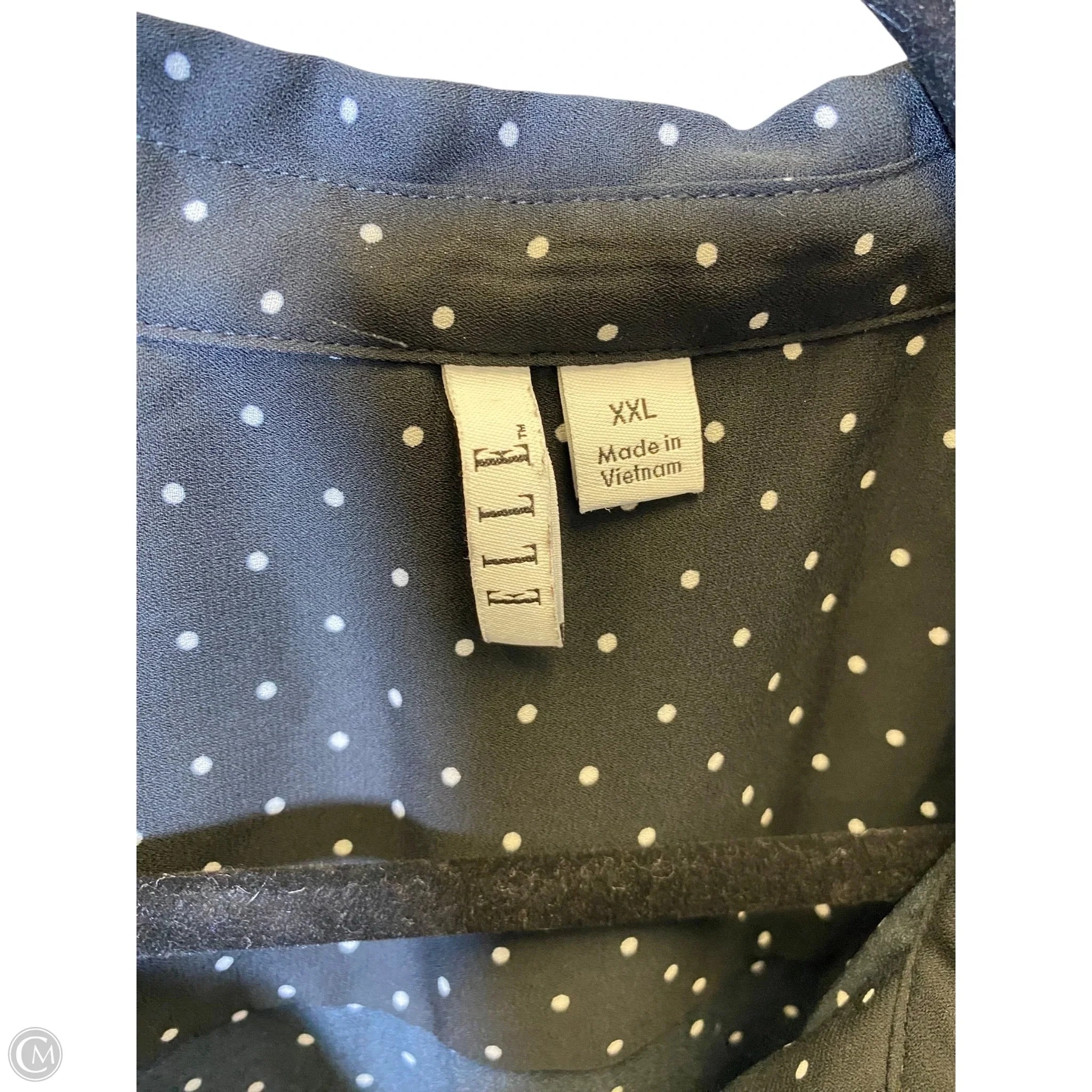 Top Long Sleeve By Elle In Black & White, Size: Xxl