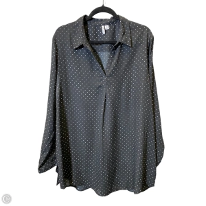 Top Long Sleeve By Elle In Black & White, Size: Xxl