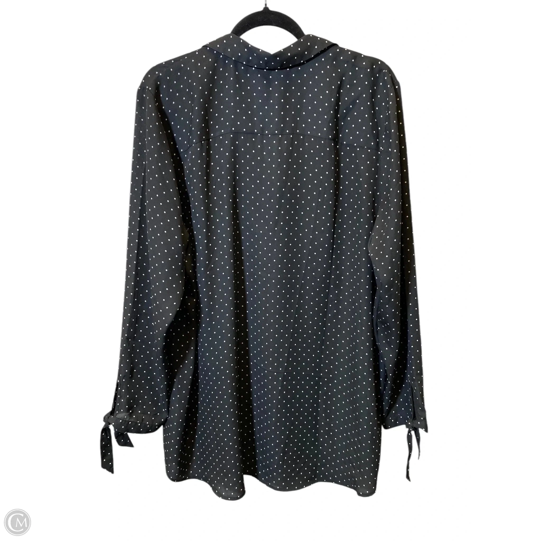 Top Long Sleeve By Elle In Black & White, Size: Xxl
