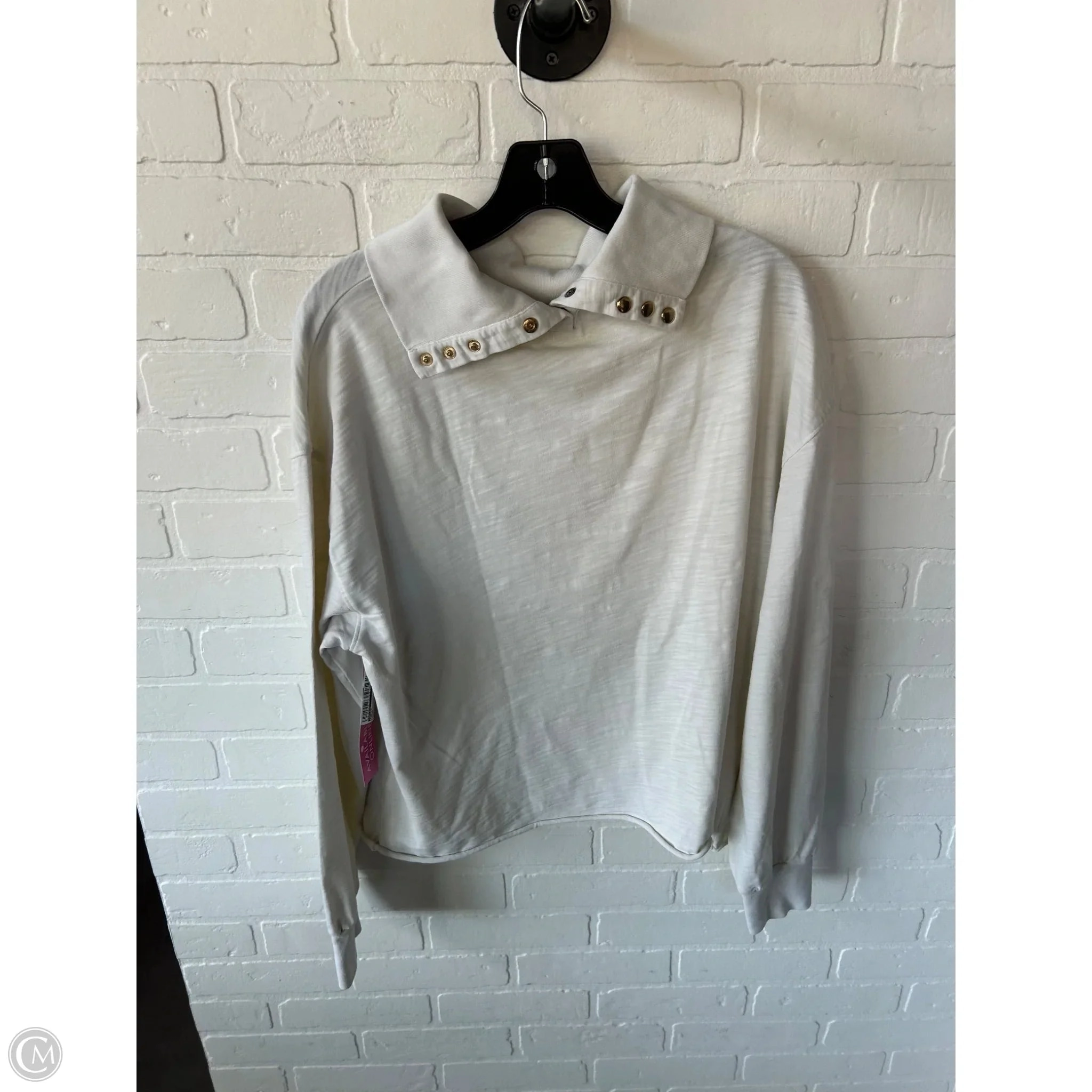 Top Long Sleeve By Nation In Cream, Size: L