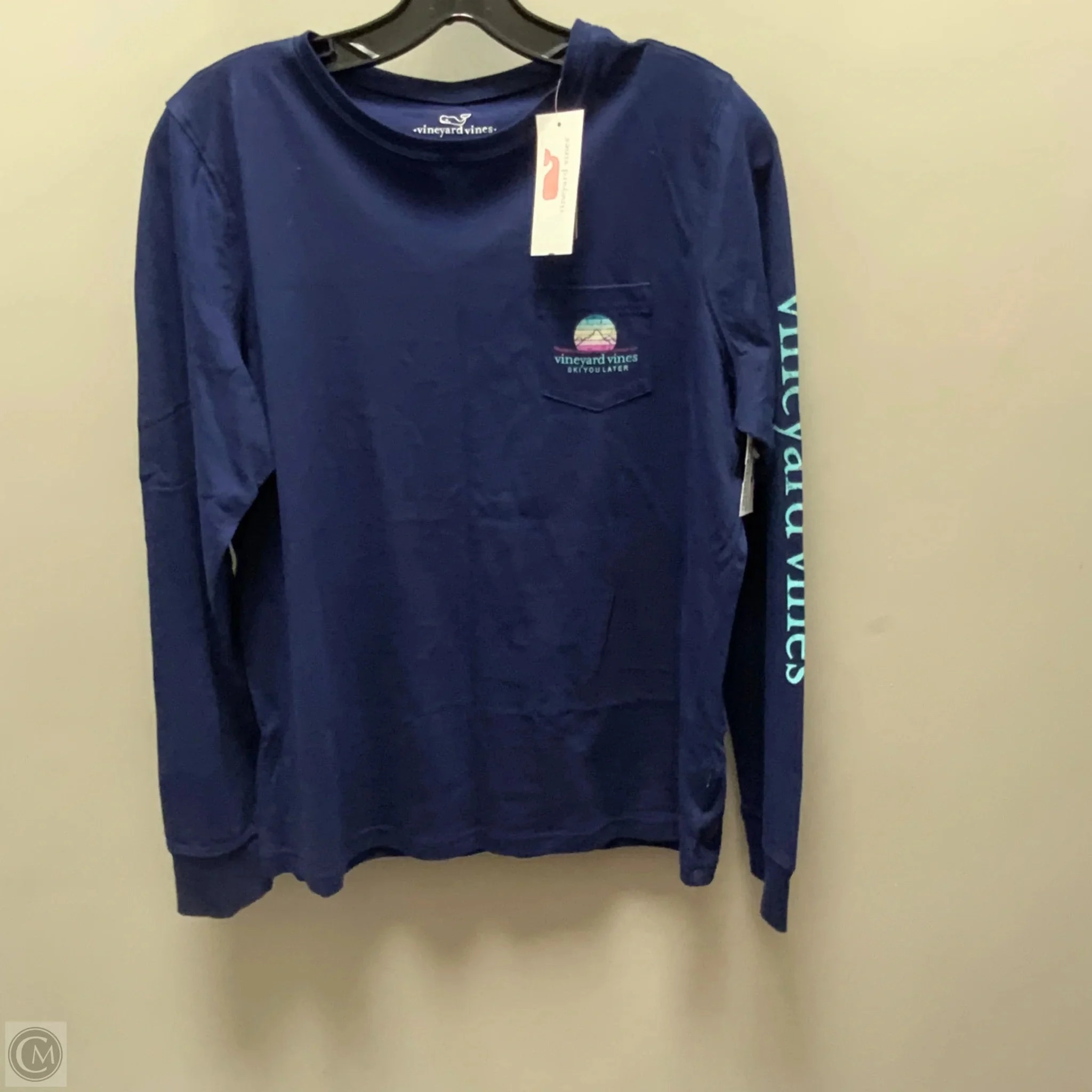 Top Long Sleeve By Vineyard Vines In Blue, Size: M