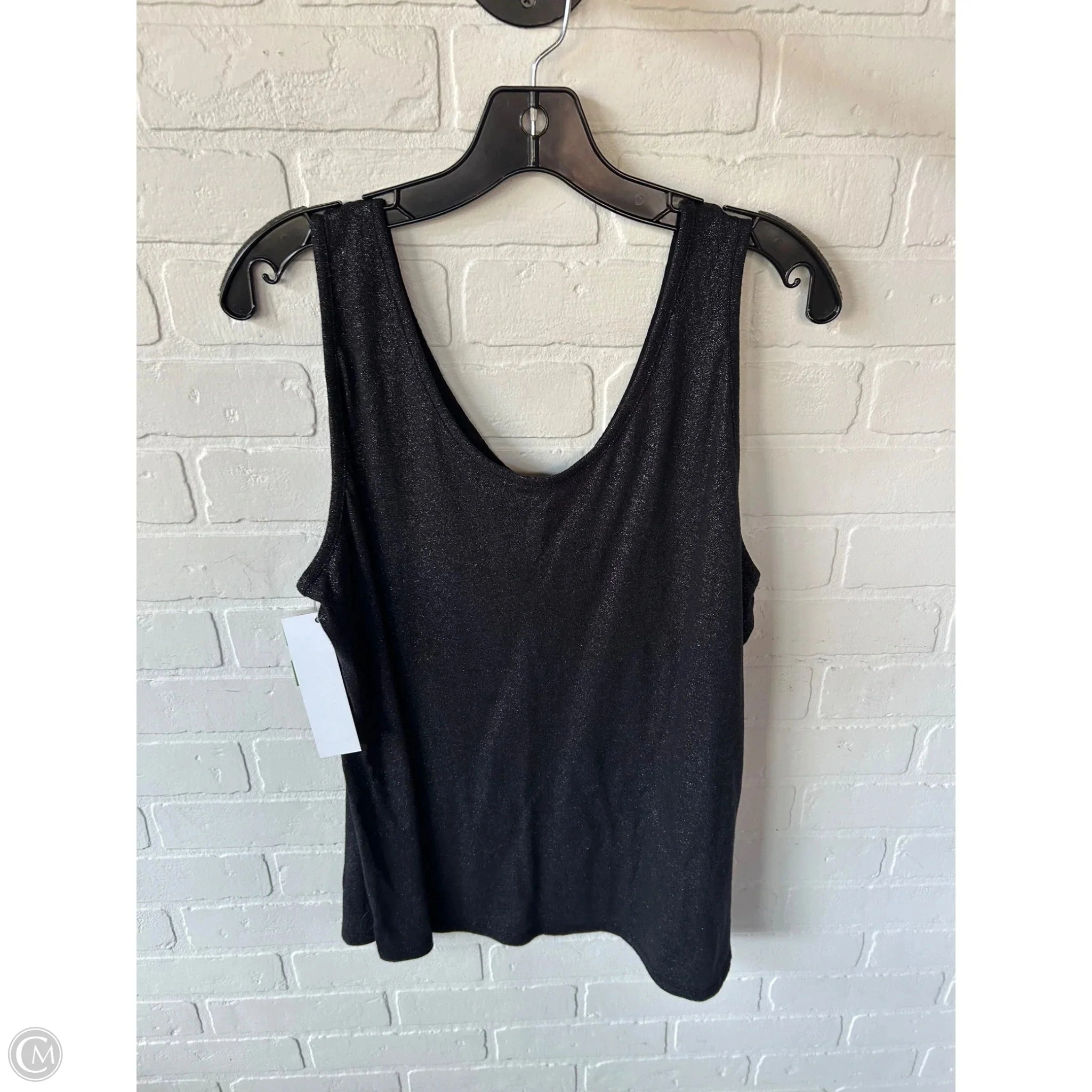 Top Sleeveless By Lane Bryant In Black & Silver, Size: 1x