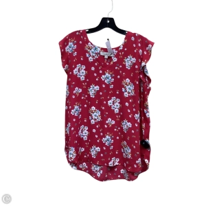 Top Sleeveless By Loft In Floral Print, Size: L