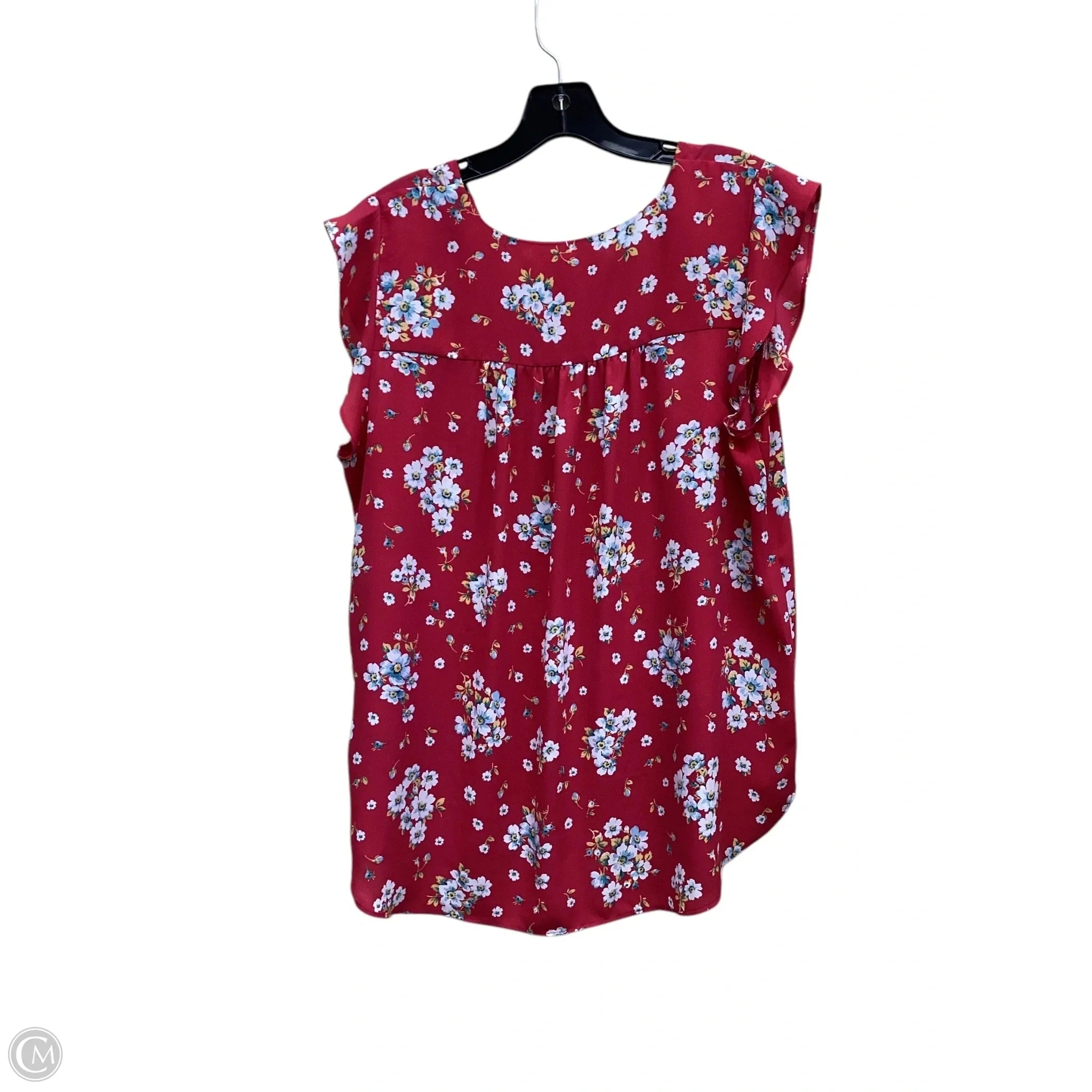 Top Sleeveless By Loft In Floral Print, Size: L