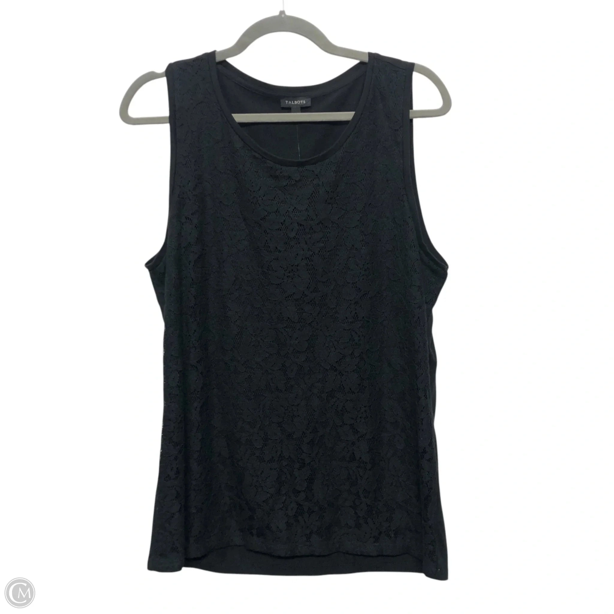Top Sleeveless By Talbots In Black, Size: L