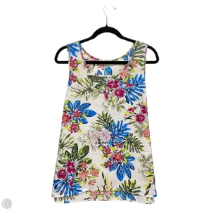 Top Sleeveless By Time And Tru In Floral Print, Size: Xl