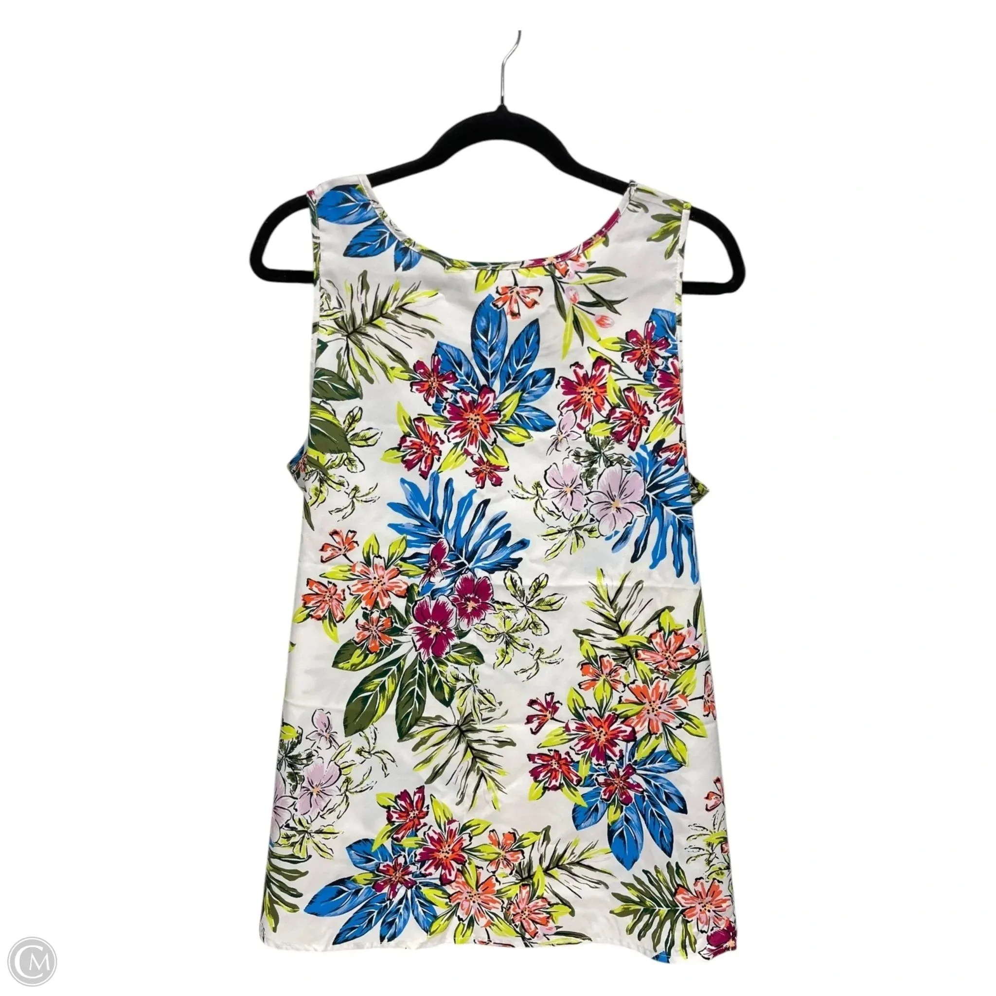 Top Sleeveless By Time And Tru In Floral Print, Size: Xl
