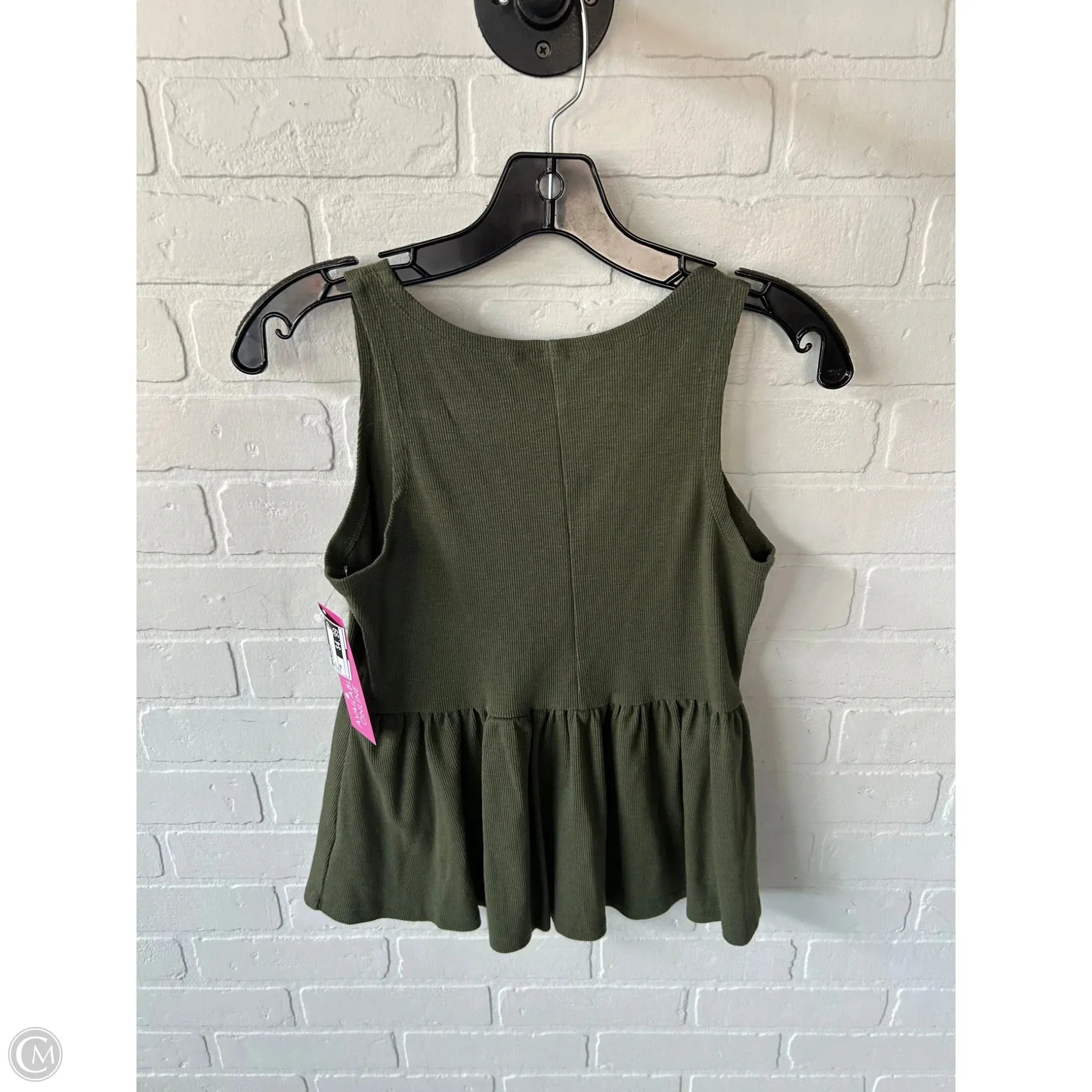 Top Sleeveless By Time And Tru In Green, Size: Xs