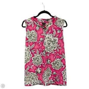 Top Sleeveless By Worthington In Floral Print, Size: Xl