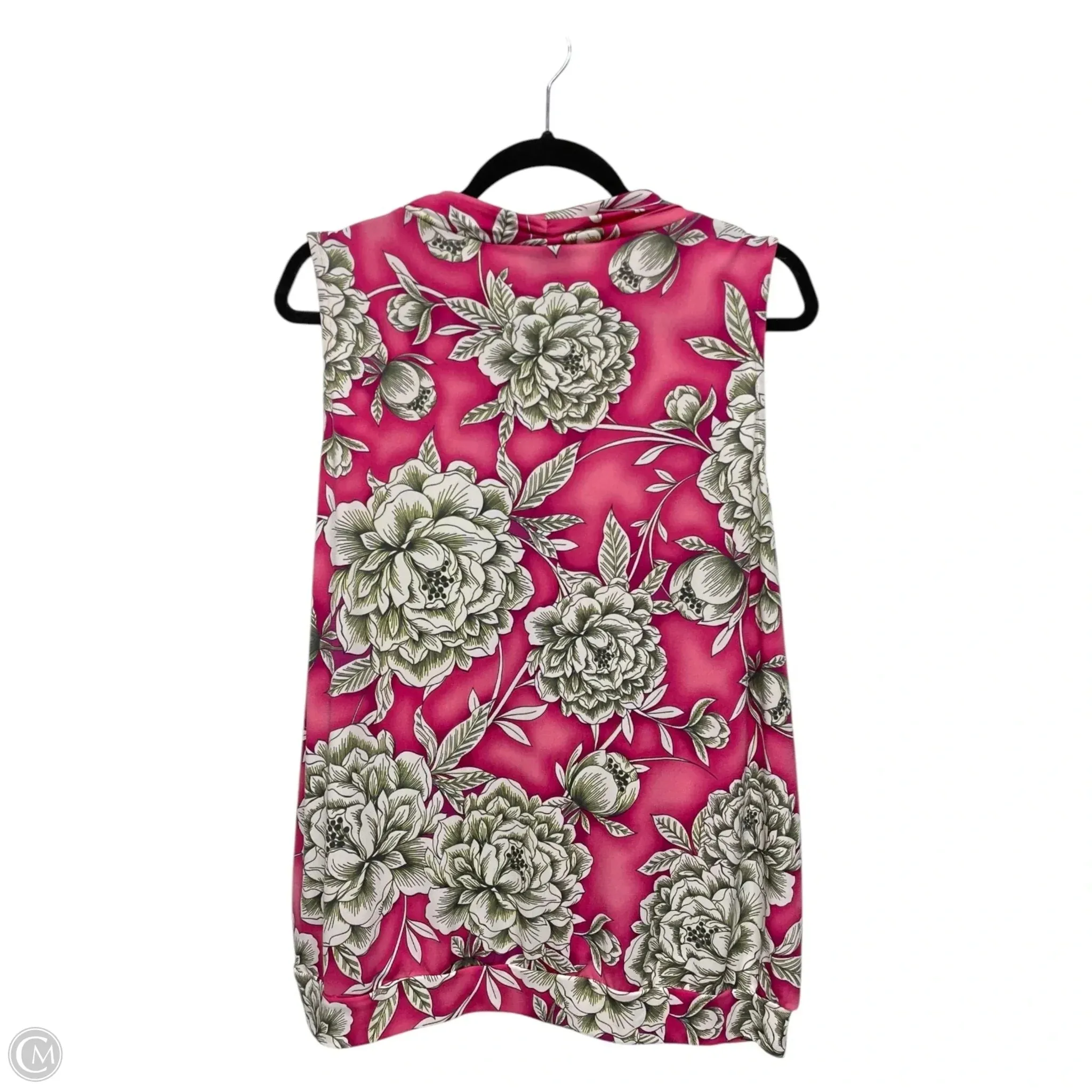 Top Sleeveless By Worthington In Floral Print, Size: Xl