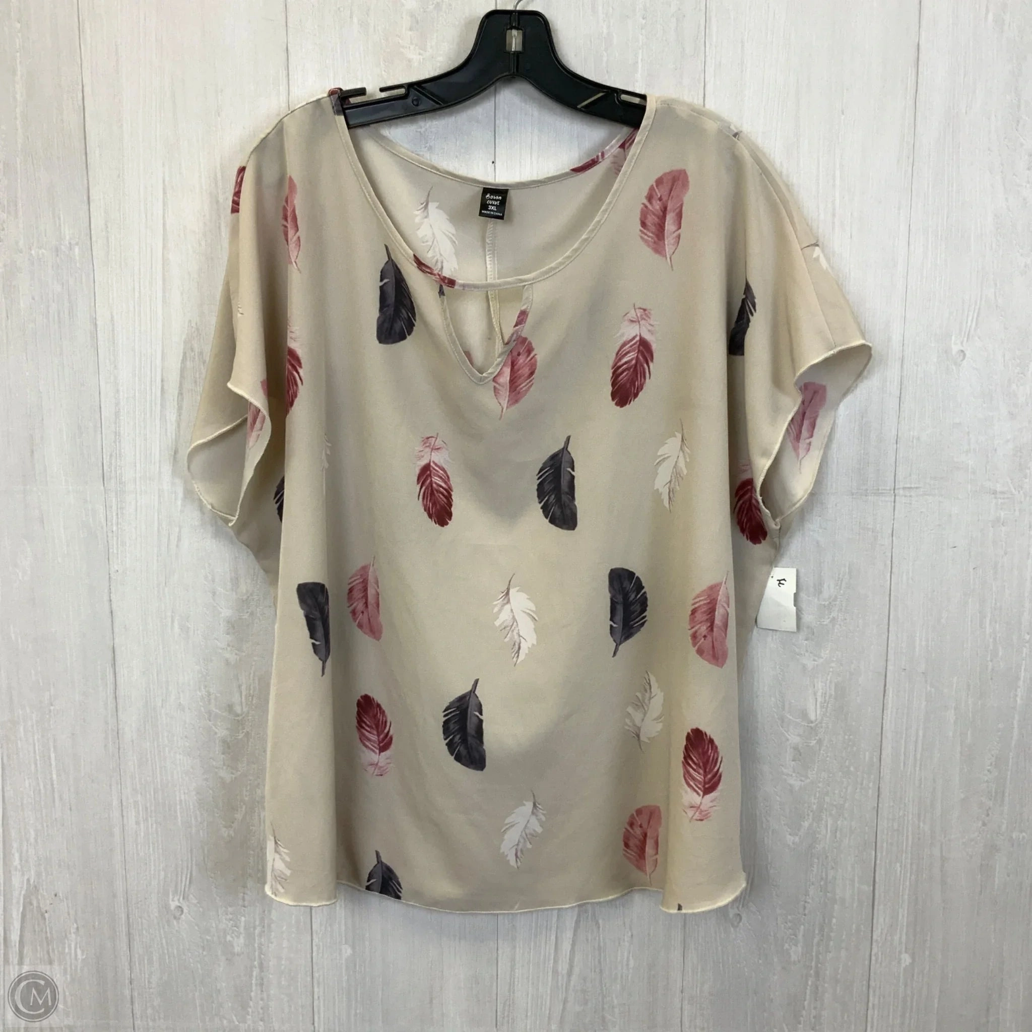 Tunic Sleeveless By Shein In Beige, Size: 3x