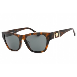 Versace Men's Sunglasses - Havana Plastic Frame Dark Grey Lens | 0VE4457F 542987