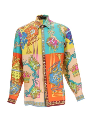 Versace Royal Rebellion Long Sleeved Buttoned Shirt