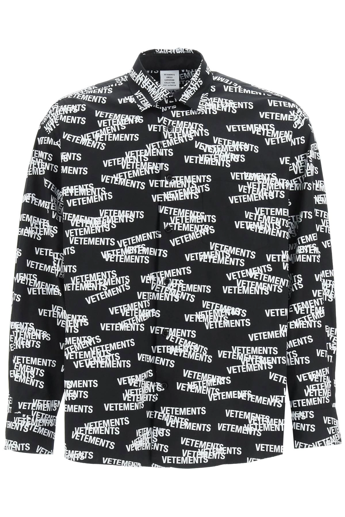 Vetements All-Over Logo Long-Sleeved Shirt