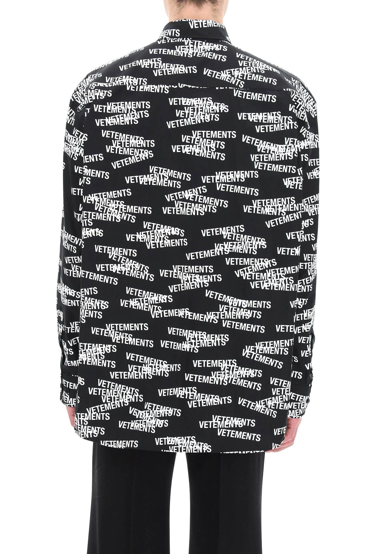 Vetements All-Over Logo Long-Sleeved Shirt