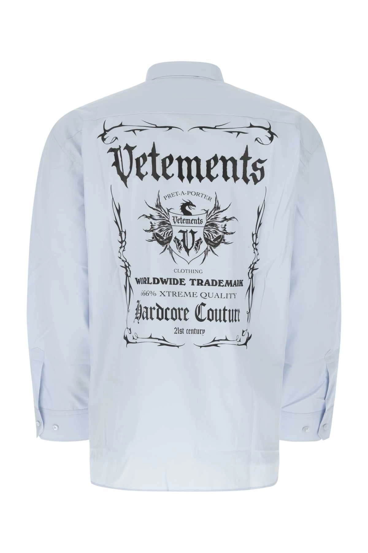Vetements Logo Printed Long-Sleeved Shirt