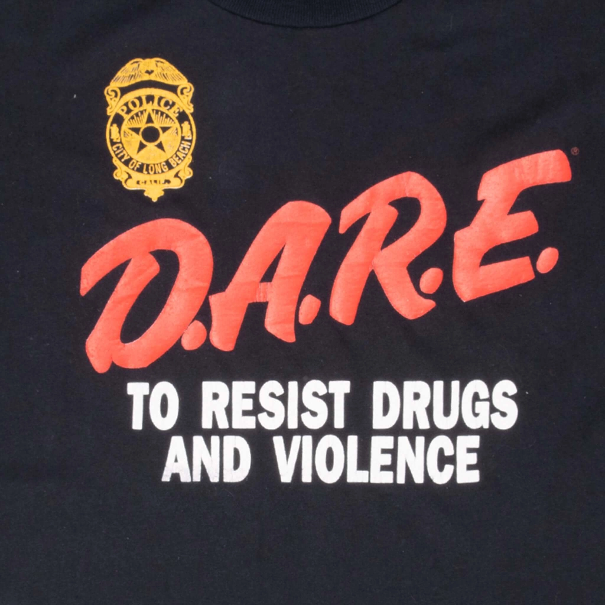 VINTAGE DARE RESIST DRUGS TEE SHIRT LARGE MADE IN USA