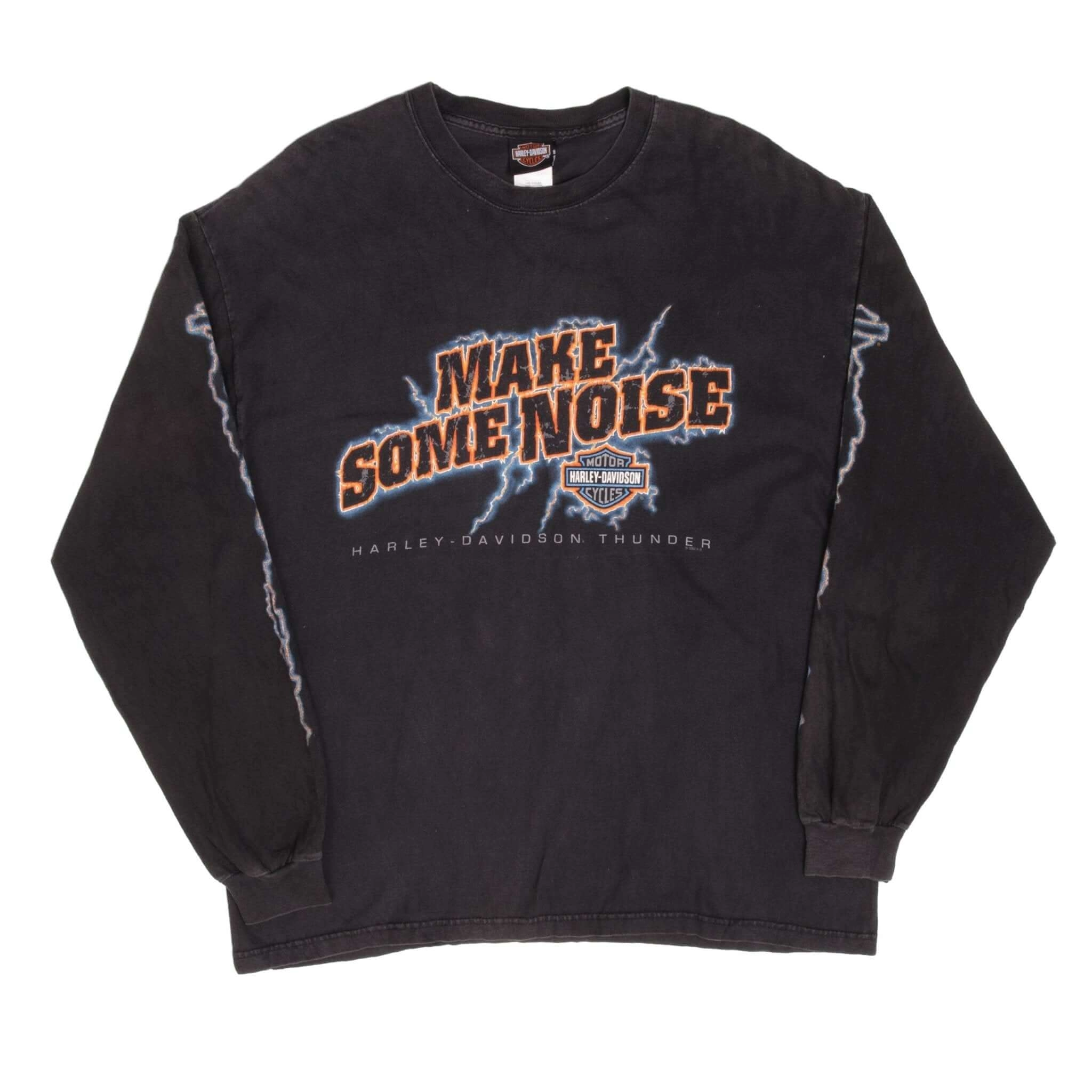 VINTAGE HARLEY DAVIDSON LONG SLEEVES TEE SHIRT 2002 SIZE XL MADE IN USA