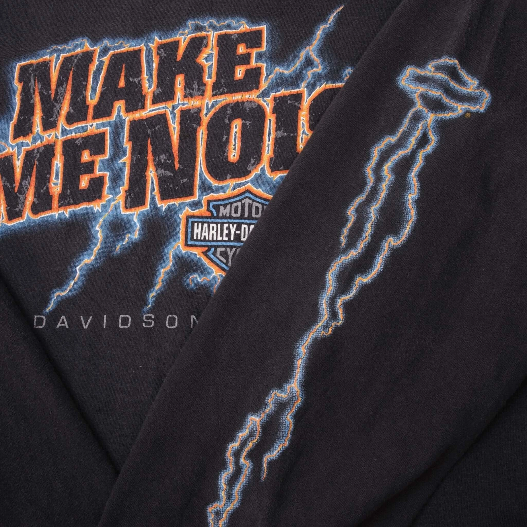 VINTAGE HARLEY DAVIDSON LONG SLEEVES TEE SHIRT 2002 SIZE XL MADE IN USA