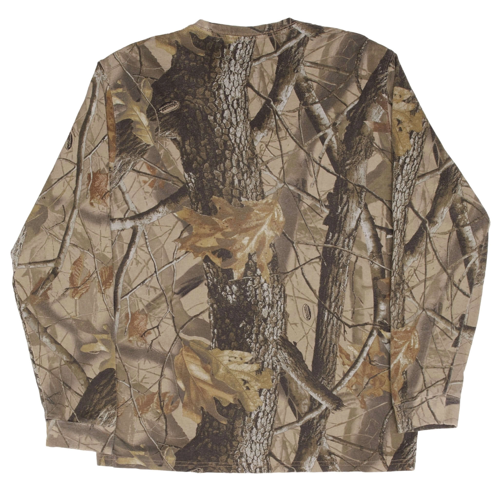 VINTAGE HUNTING REALTREE HARDWOODS CAMO LONG SLEEVE POCKET TEE SHIRT SIZE MEDIUM