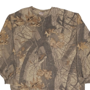 VINTAGE HUNTING REALTREE HARDWOODS CAMO LONG SLEEVE POCKET TEE SHIRT SIZE XL