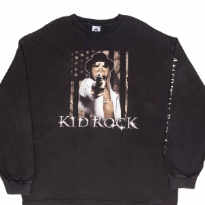 VINTAGE KID ROCK AMERICAN BAD ASS LONG SLEEVE TEE SHIRT 2000S SIZE 2XL