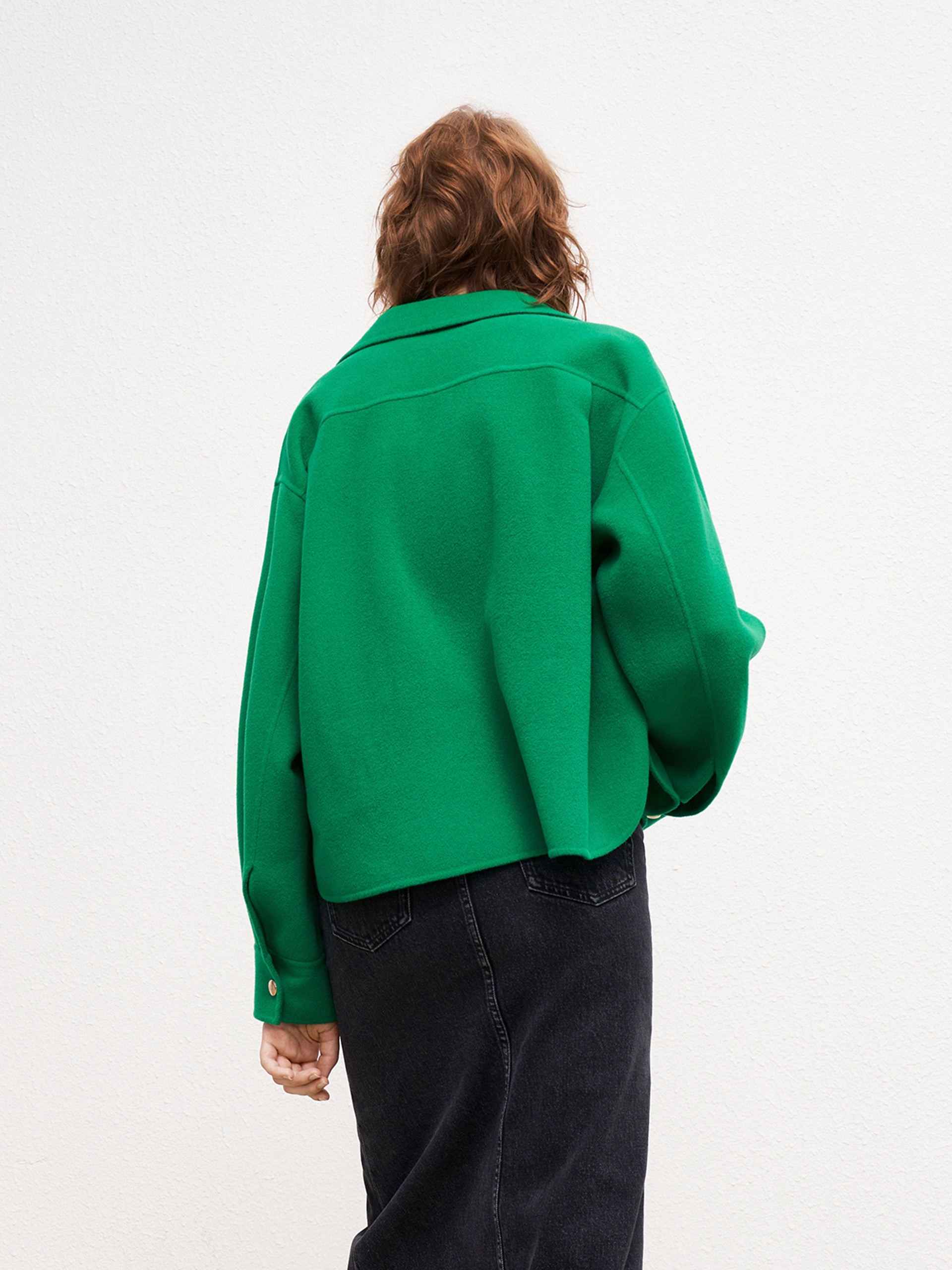 Wool Blend Cropped Jacket