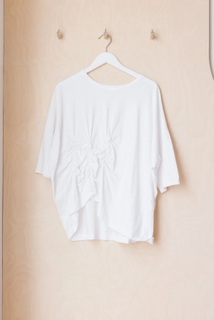 Y's by Yohji Yamamoto Shirred T-Shirt - White