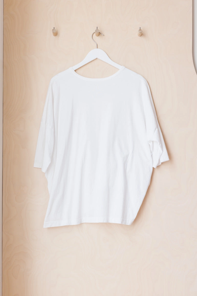 Y's by Yohji Yamamoto Shirred T-Shirt - White