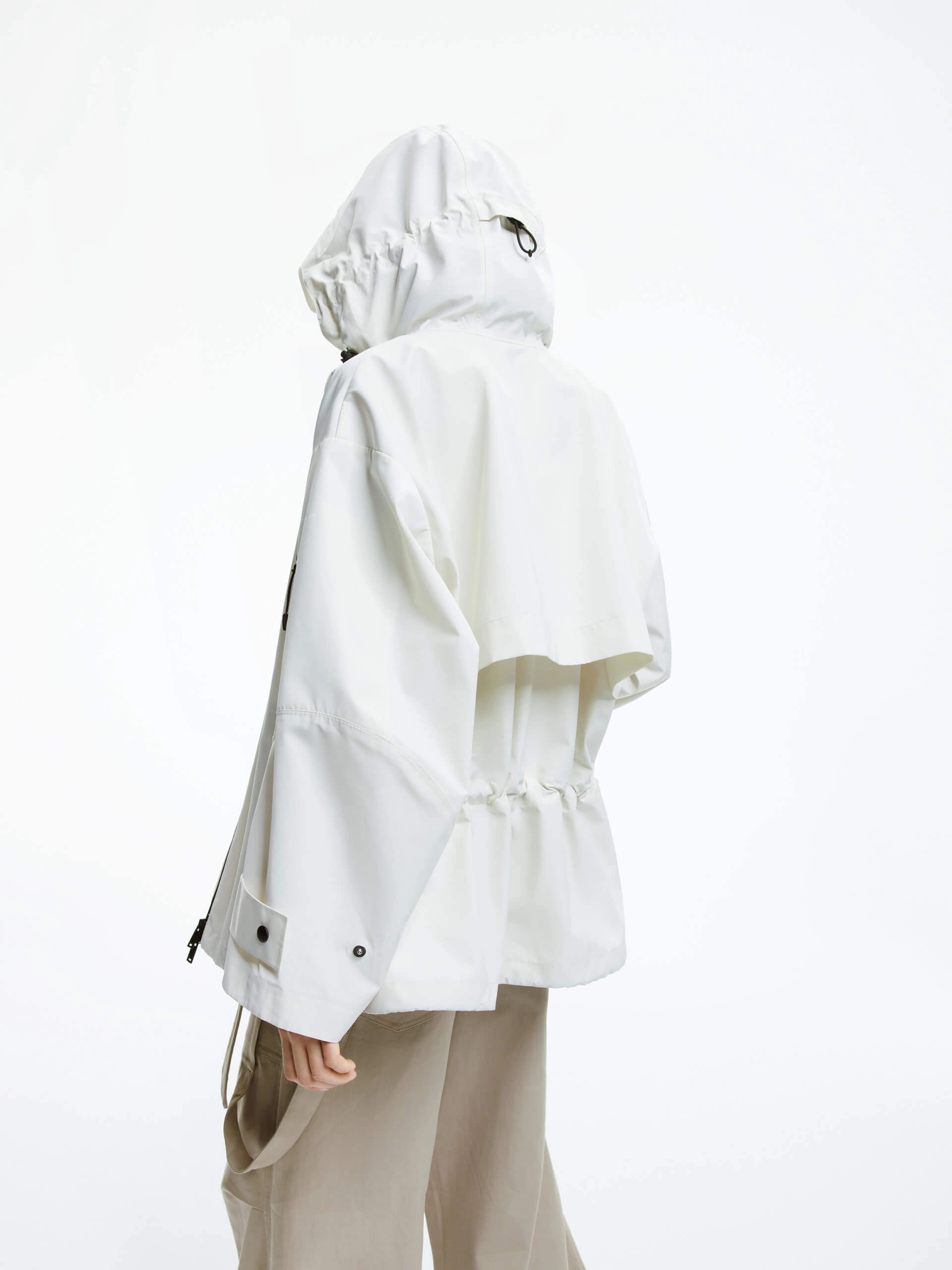Zipper Detail Hooded Jacket
